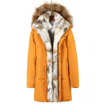 Unisex vabaaja paks soe sulejope eemaldatava kapuutsi ja veekindla voodriga talvemantel meestele ja naistele igap&auml;evaseks k&uuml;lma ilmaga kandmiseks XXXXXL orange