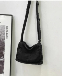 Naiste v&auml;ike l&otilde;uendist &otilde;lakott Naistele paksust riidest v&auml;ike k&auml;ekott Retro vintage Crossbody kotid Armas lukuga rahakott t&uuml;drukutele must