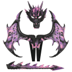 Draakonitiibade mask ja sabakomplekt Dinosaurus Cosplay komplekt lastele t&uuml;drukutele poistele Halloweeni draakonikost&uuml;&uuml;mid teemapeo dekoratsiooniks black