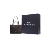 COACH Maggie kaetud l&otilde;uendist kott, ostukott, k&auml;ekott suur naistele beež Gift Box Set (Basic Set + Black Gift Box) parkkoor