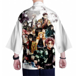 Peen anime Demon Slayer Kimetsu No Yaiba Cosplay Lahtine Haori Kimono R&otilde;ivad Jope Topid T&auml;iusliku &Otilde;mblusega White,4XL