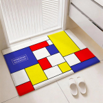 Geomeetriline Maaler P-Piet M-Mondrian P&otilde;humatt Pehme Paksenenud Flanell Uksematt Libisemisvastane Elutoa Vaip Kodu Dekoor 80x120cm