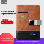 A5 Korraldaja S&otilde;rmej&auml;ljelukk M&auml;rkmik Nahast &Otilde;mblusega P&auml;evik LED-ekraani ja Power Banki, Juhtmevaba Laadimise ning USB-m&auml;lupulgaga (Red,A5,FL LOCK+16G+WC+PB&100sheets+led logo) punane