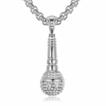 Kaelakee Mikrofon Mikrofon Mood Hip Hop Rock Kaelapandla 50CM(Necklace Size) beige