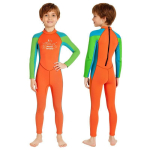 2,5 mm Laste M&auml;rg&uuml;&uuml;li Poistele T&auml;ispikk Neopreenist Sukeldumiskost&uuml;&uuml;m Ujumisriided Soe UV-kaitse Surfing Snorgeldamine Oranž Small