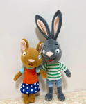 5 tk komplekt 45 cm Pip ja Posy pehmed m&auml;nguasjad Posi siga pehme t&auml;idisega loom j&auml;nes hiir pehme m&auml;nguasi nukud s&uuml;nnip&auml;evakingitus lastele
