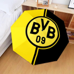 1 tk Borussia Dortmund tr&uuml;kitud vihmavari Kokkupandav vihmavari, automaatne vihmavari 8-ribiline reisimiseks, telkimiseks Ventilaatori kingitused J&otilde;ulukingitused