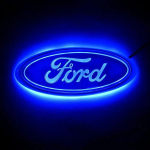 Ford D3LED Valgusauto Esikatte Embleem Pagasiruumi M&auml;rk Kleebised M&auml;rgi Kleebis Ford Fiesta Mustang Focus Fusion Explorer Kuga Ecosport 14.5X5.6cm sinine