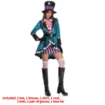 Alice Imeamaal Hull M&uuml;tsimehe Kost&uuml;&uuml;mikomplekt Halloweeni Cosplayks Pol&uuml;estermaterjalist Naistele M roheline