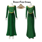 Anime printsessi roheline kleit Fiona kleit Shrek Cosplay kost&uuml;&uuml;m Halloweeni pidulik fantaasiapidu &uuml;likond rollim&auml;nguks t&auml;iskasvanud naisele XXL black