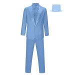 Harry Lloyd Dunne Cosplay Kost&uuml;&uuml;m Dumb and Dumber Sinine Oranž Smokingi &Uuml;likond M&uuml;tsiga Meeste Halloweeni Teemapeo &Uuml;likond Takerlama XS gray