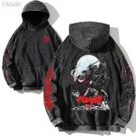 Vintage Meeste Huppar Anime Berserk Manga Graafiline L&otilde;tv Mood Pullover S&uuml;gisesed Riided Vabaaja Riided Naiste Topid Dressipluusid 5XL gray