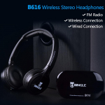 Originaalne Bingle B616 multifunktsionaalne stereo juhtmevaba mikrofoniga FM-saatja MP3-arvutiteleri nutitelefonide jaoks must