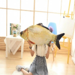 Simulatsioon karpkala pl&uuml;&uuml;sm&auml;nguasjadega Pehme loomakala Palus loominguline diivan, padi kingitus lastele m&auml;nguasi kollane