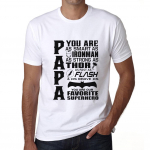 ULTRABASIC &ndash; Unisex superkangelase lemmik superkangelane Papa naljakas T-s&auml;rk Graphique XS valge