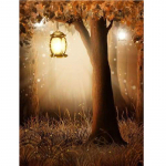 Teemanttikandid Mystic Forest Street Light DIY Teemanttikandid K&auml;sit&ouml;&ouml; maalimine Kunst seinakaunistus 20X30CM