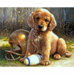 5D teemantmaaling Loomad Tikand Ristpistes Koer Pildid Vaigust Kodukaunistuse Maalimine 20X30CM