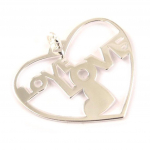 Les Tr&eacute;sors De Lily [D4593] - h&otilde;bedane ripats  Love Love  - ​​29x32 mm h&otilde;be