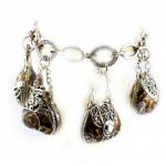 Les Tr&eacute;sors De Lily [F4699] - Bracelet Cr&eacute;ateur 'Belle Epoque' Marron Argent&eacute; pruun