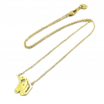 7bis [P3871] - Collier artisanal acier 'Licorne' dor&eacute; - 15x12 mm kuld