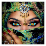 5D isetehtud teemantmaal Salap&auml;rane rassidevaheline t&uuml;druk Tikand Ristpistes Kodukaunistus K&auml;sitsi valmistatud kingitus 25x25cm