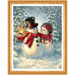 DIY The Snowman 5D Home Decor Teemantseinamaaling &Uuml;mar teemantmaaling Ristpistes k&auml;sit&ouml;&ouml; 20X30CM