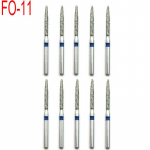 10 tk FO-11 Dental Diamond Burs Drill DentistryDia-hammaste k&auml;epideme l&auml;bim&otilde;&otilde;t 1,6 mm Hambaarsti t&ouml;&ouml;riistad hammaste valgendamiseks