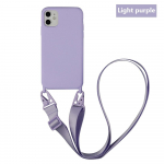 Luksuslik vedel silikoon&uuml;mbris koos Crossbody kaelakee kaelarihmaga iPhone 16 15 14 Plus 13 12 11 Pro Max 13 12 Mini XR XS X 8 7 Plus SE 2020 jaoks iPhone 11