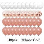 30 tk/40 tk Mix Rose Gold Confetti Lateks &otilde;hupallid s&uuml;nnip&auml;evaks pulma &otilde;hupallid peokaunistus 40pcs