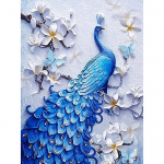 Teemantmaaling paabulinnu t&auml;iskandiline puur 5D DIY teemanttikandid loomade mosaiik ristpistes m&uuml;&uuml;k K&auml;sitsi valmistatud kingitus Full Round 20X30CM