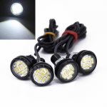 4x Car White 12v 15w Eagle Eye Led Daytime Running Drl Backup Lights Kit