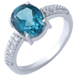 H&otilde;bes&otilde;rmus Londoni sinise topaasiga 2,642 ct (1917206) 3,22 g. 925 n&auml;idist 18.5