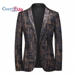 Cozy Up Meeste lilleline peokleit, &uuml;likond Stiilne &otilde;htus&ouml;&ouml;k jakk pulmableiser balli smoking M tumepruun v&auml;rv