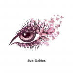 Roosad silmade kleebised Termilised plaastrid T-s&auml;rgile kapuutsile Kuumpressitud aplikatsioon riietel Ise ise triikimisplaastrid 21x18cm