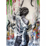 5D DIY Teemantmaaling Ristpistes Must Valge Naine Teemanttikandid Mosaiigikomplektid Kodukaunistus Full Round 20x25CM