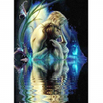 5D DIY teemantmaaling T&auml;is&uuml;mmargune paariline teemanttikandid Full Round 20x30CM