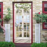 Roheline Metssild Isekleepuv uksetapeet 3D PVC Kodukaunistuse kleebis Ranna P&auml;ikesemaastiku Plakat Seinamaal Seinakleebise deurkleebis 10