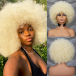 MISS PARUKAS L&uuml;hike krussis lokkis Parukas K&otilde;rge Puff Afro Parukas Must Pruun Roosa Blond Naturaalne Ombre S&uuml;nteetiline Juuksed Cosplay Parukas 613