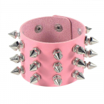 Spikes Neet lai mansett PU nahast punk must k&auml;ev&otilde;rud meestele Mood nahast k&auml;ev&otilde;ru K&auml;ev&otilde;rud Mitmekihilised laia &uuml;mbrisega ehted 22cm