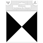 Les Tr&eacute;sors De Lily [R2190] - 6 musta ja valge tsementplaatide kleebiste komplekt - 15x15 cm must