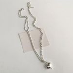 FOXANRY Stamp as&uuml;mmeetriline ketiga kaelakee naistele Trendikas elegantne v&otilde;luv loominguline LOVE s&uuml;damepeo ehted kingitused 21cm-50cm h&otilde;be