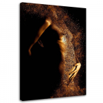 Feeby l&otilde;uenditr&uuml;kk, kullatolmust naiste akt 40x60 kuldne