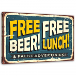 L&otilde;uenditr&uuml;kk Sign Retro Beer 60x40 kollane