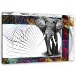 L&otilde;uendiprint Elephant Animals 60x40 mitmev&auml;rviline