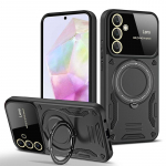 L&uuml;kandkaamera objektiivi kaardihoidja &uuml;mbris Samsung Galaxy Xiaomi Redmi iPhone OPPO VIVO Moto magnetilise soomuskatte jaoks Redmi Note 9 Pro/Note 9S must