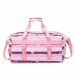 Fashion Stripe suure mahutavusega sportlik v&auml;liujumiskott &auml;rireisideks &Uuml;he &otilde;laga ristuv k&auml;eshoitav reisikott 45*24*25cm lilla