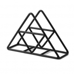 Salvr&auml;tikujaotur geomeetriline disain Restorani tarvikud Sepistatud laua kolmnurkne hoidik Mugav lai rakendus must