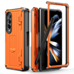 Kaitse&uuml;mbris Samsung Galaxy Z Fold 3 4 Fold3 Fold4 5g jaoks Hinge Pen Slot Eesmine Klaas Seisualus PC Kate Fold 3 4 Capa (Pole pliiatsit ) For Galaxy Z Fold 3 oranž