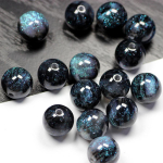 Sinise t&auml;histaeva efektiga DIY k&auml;ev&otilde;ru &uuml;mmargune vaigust telefonikett sirge auguga ehete valmistamine 25 tk helmestega materjalist helmed 12 mm DIY ehete tarvikud must