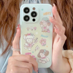 Cartoon Puppy Imd Ins Flower Bow Girl Woman Telefoni &uuml;mbris Iphone 13 11 Promax 12 14 Pro Max Armas Koer Tagumine Kaas Capa For iphone 14